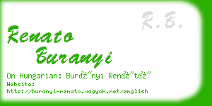 renato buranyi business card